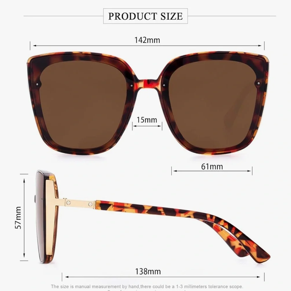 🆕 Oversized Sunglasses Classic Square Sunglasses
